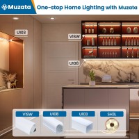 Muzata 10Pack 4Ft/1.2M V-Shape Led Channel System With Milky White Cover Lens, Silver Aluminum Extrusion Profile Housing Track For 3528,5050,5630 Strip Tape Lights V1Sw 1.2M Ww,Lv1 Lw1