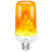 Hudson Led Flame Effect Light Bulbs With 4 Mode Upside Down Effect - 3W Flicker Flame Light Bulb E26/E27 Base (1 Pack) - Flickering Light Bulb Orange Fire Light Flame Bulb For Indoor/Outdoor/Home