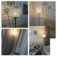 Surpars House Floor Lamp, Ball Shape Standing Lamp, Crystal Lava Lamp For Bedroom, Living Room, Office