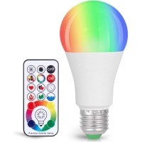 Sunnest Led Color Changing Light Bulb Christmas, 900Lm Dimmable E26 10W (60W Equivalent) Rgbw, Mood Light Bulb With Timing Remote, 120 Colors Screw Base Lights For Home Decor, Bedroom, Stage, Party