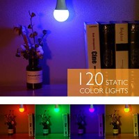 Sunnest Led Color Changing Light Bulb Christmas, 900Lm Dimmable E26 10W (60W Equivalent) Rgbw, Mood Light Bulb With Timing Remote, 120 Colors Screw Base Lights For Home Decor, Bedroom, Stage, Party