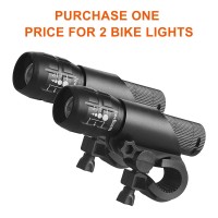 2 Packs Bike Light Set Super Bright Focus Adjustable Front Headlight And Rear Led Mountain Bicycle Light, Mount Included Jb866