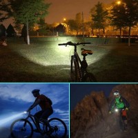 2 Packs Bike Light Set Super Bright Focus Adjustable Front Headlight And Rear Led Mountain Bicycle Light, Mount Included Jb866