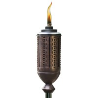 Tiki Brand Metal Torch For Outdoor Patio Lawn And Garden Cabos Metal Bronze 65 In 1117018