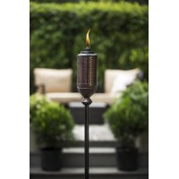 Tiki Brand Metal Torch For Outdoor Patio Lawn And Garden Cabos Metal Bronze 65 In 1117018