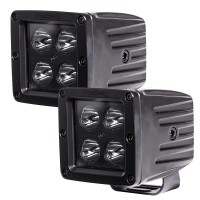 Heise 3 Inch 4 LED Cube Spot Light Blackout Series 2 Light Kit HEBCL2S2PK