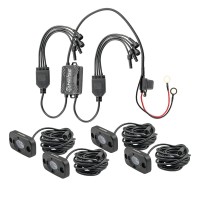 Heise RGB Accent Lights 4 Pack Kit Black Housing HE4TLRGBK