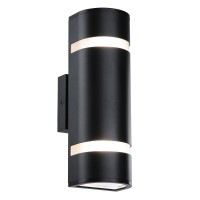 Xinbei Lighting Outdoor Wall Sconce, Modern Water Proof D Shape Exterior Black Wall Light