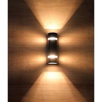 Xinbei Lighting Outdoor Wall Sconce, Modern Water Proof D Shape Exterior Black Wall Light