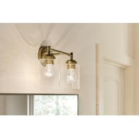 Kichler Winslow 1275 2 Light Vanity Light With Clear Seeded Glass In Olde Bronze