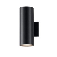 Kichler Cylinders 12 Outdoor Wall Sconce In Black 2Light Exterior Wall Light Cylinder Fixture 12 H X 5 W 9244Bk