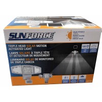 Sunforce Solar Triple Head Motion Activated Security Light 1500 Lumens