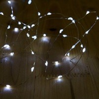 Solar Powered String Lights, 100 Led Copper Wire Lights, Waterproof Starry String Lights, Indoor/Outdoor Solar Decoration Lights For Gardens, Patios, Homes, Parties: 20 Ft, Platinum