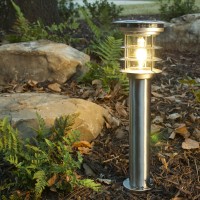 Gama Sonic Stainless Steel Solar Bollard Lamp