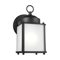 Generation Lighting 859200112 New Castle One Light Outdoor Wall Lantern Black Finish