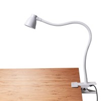 Cesunlight Clip On Reading Light, Clamp Lamp For Desk, 3000-6500K Adjustable Color Temperature, 6 Illumination Modes, 10 Led Beads, Ac Adapter And Usb Cord Included (White/1 Piece)