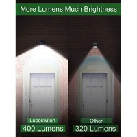 28 Leds Solar Lights Outdoor, Luposwiten Solar Motion Sensor Lights Wireless Security Lights, 400 Lumen Waterproof Solar Powered Lights For Steps Yard Garage Porch Patio?4-Pack?