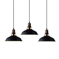 Claxy Ecopower Industrial Metal Barn Pendant Light 3 Pack