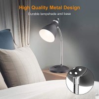 Lepower Metal Desk Lamp, Eye-Caring Table Lamp, Study Lamps With Flexible Goose Neck For Bedroom And Office (Sandy Black)