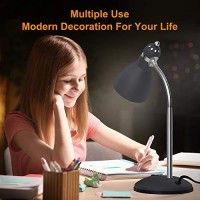 Lepower Metal Desk Lamp, Eye-Caring Table Lamp, Study Lamps With Flexible Goose Neck For Bedroom And Office (Sandy Black)