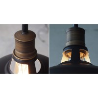 Claxy Industrial Plugin Barn Pendant Lighting Black Farmhouse Pendant Light With Onoff Switch 197 Inches Cord