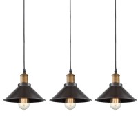 Claxy Ecopower Industrial Mini Oil Rubbed Bronze Pendant Light 3 Pack