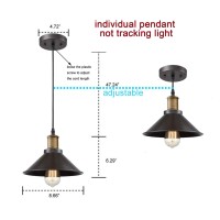 Claxy Ecopower Industrial Mini Oil Rubbed Bronze Pendant Light 3 Pack