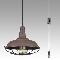 Axiland Farmhouse Industrial Lighting Fixture Plug In Pendant Metal Hanging Lights