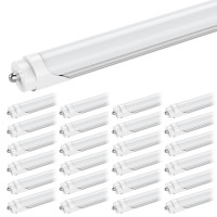 Cnsunway Lightiing 8Ft Led Bulbs, 45W 5400Lm 6000K Super Bright, Fa8 Single Pin Led Light Tube, Frosted Cover, Ballast Bypass, F96T12 Fluorescent Light Bulbs Replacement, Etl Listed (25-Pack)