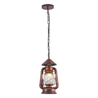 Noxarte Vintage Pendant Light Lantern Ceiling Light Fixture With Glass Shade Adjustable Chain For Kitchen Island Farmhouse Loft Porch Width 7 Inch X Height 15 Inch