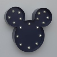 Disney Mickey Mouse Light Up Nursery Wall Decor With 2 Hour Timer Navy