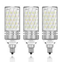 Tsoco E12 Led Bulbs,12W Led Chandelier Light Bulbs,100 Watt Equivalent,6000K Daylight White,1200Lm,Non-Dimmable Ceiling Fan Light Bulbs,Pack Of 3 (Daylight-12W)