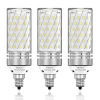 Tsoco E12 Led Bulbs,16W Led Chandelier Light Bulbs,120 Watt Equivalent,6000K Daylight White,1400Lm,Non-Dimmable Ceiling Fan Light Bulbs,Pack Of 3 (Daylight-16W)