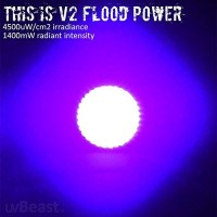 Uvbeast V2 - Black Light Uv Flashlight With High Definition With Flood Effect 385-395Nm Uv Best For Commercial/Domestic Use Works Even In Ambient Light - Usa Stock - Uk Design