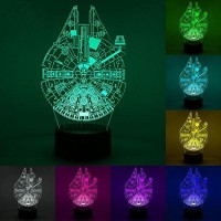 3D Night Light For Kids And Star Wars Fans, 3 Patterns And 16 Color Change Decor Lamp, Star Wars Toys For Kids, Birthday And Christmas Gifts For Boys Girls