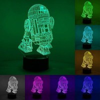 3D Night Light For Kids And Star Wars Fans, 3 Patterns And 16 Color Change Decor Lamp, Star Wars Toys For Kids, Birthday And Christmas Gifts For Boys Girls