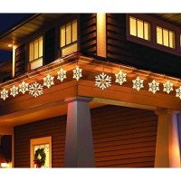 Holiday Time Clear Snowflake Icicle Christmas Lights Set, 6, 6 Count, White Wire