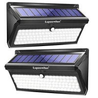 Luposwiten 100 Led Solar Lights Outdoor, 2000 Lumens Waterproof Wireless Solar Motion Sensor Lights Light With 125