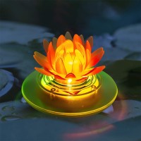 Pearlstar Solar Pond Lights Waterproof Led Rgb Solar Floating Lights Swimming Pool Pond Floating Night Lights Decorations (1 Pcs Lotus)