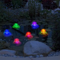 Pearlstar Solar Pond Lights Waterproof Led Rgb Solar Floating Lights Swimming Pool Pond Floating Night Lights Decorations (1 Pcs Lotus)