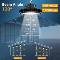 Adiding Ufo Led High Bay Light 150W Bright 170Lm/W Dlc Listed 25,500Lm 0-10V Dimmable Shop Light Ac100-277V With 6.56Ft Us Plug Power Cable, Rotatable Bracket For Barn, Warehouse, Workshop, Storage