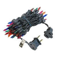 Novelty Lights 50 Light Multi Christmas Mini String Light Set Black Wire Indooroutdoor Ul Listed 11 Long