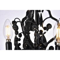 Karter Collection Pendant D9.5 H12.2 Lt:3 Polished Black Finish