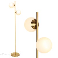 Brightech Sphere Floor Lamp For Living Room Midcentury Modern 2 Globe Pole Light For Bedroom Bright Led Standing Lamps For Of