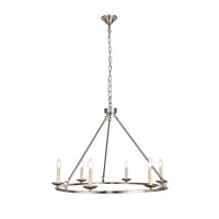 Maine Collection Chandelier D32.4 H23.25 Lt:6 Burnished Nickel Finish