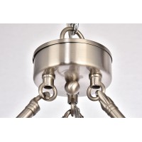 Maine Collection Chandelier D32.4 H23.25 Lt:6 Burnished Nickel Finish