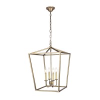 Maddox Collection Pendant D17 H24.25 Lt:4 Vintage Sliver Finish