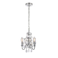 Kaede Collection Pendant D9.5 H12.2 Lt:3 Chrome Finish