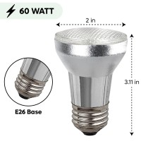 Sterl Lighting - 6 Pack, Par16 Halogen Light Bulb, 60W, 120V, Clear, Dimmable, 2900K Warm White, E26 Base Best For Accent Light, Track Lighting, Recessed Can, Stove Hood, Landscape Lighting, Spotlight