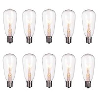 Goothy St40 Edison Style Bulbs Replacement C9/E17 Intremediate-Base Light Bulbs (Pack Of 10)